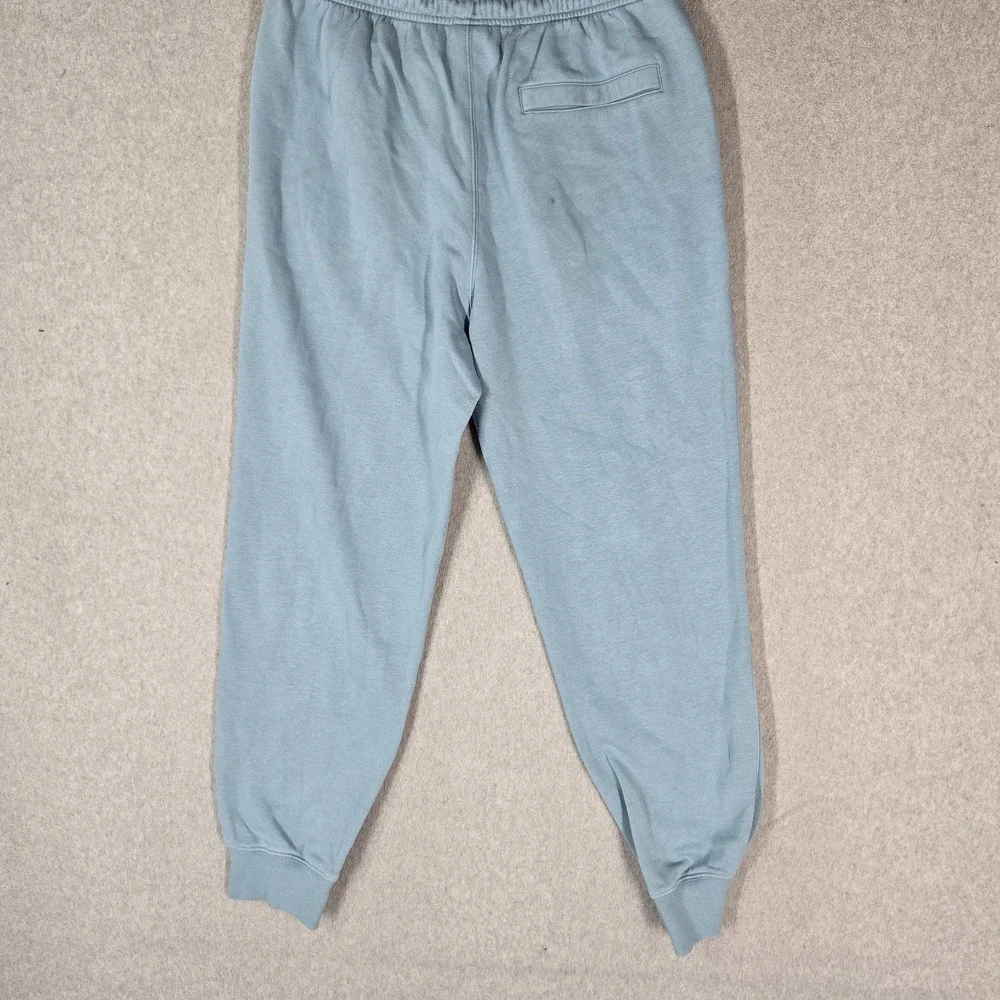Nike Men Activewear Pants M Blue Embroidered Joggers Club Fleece